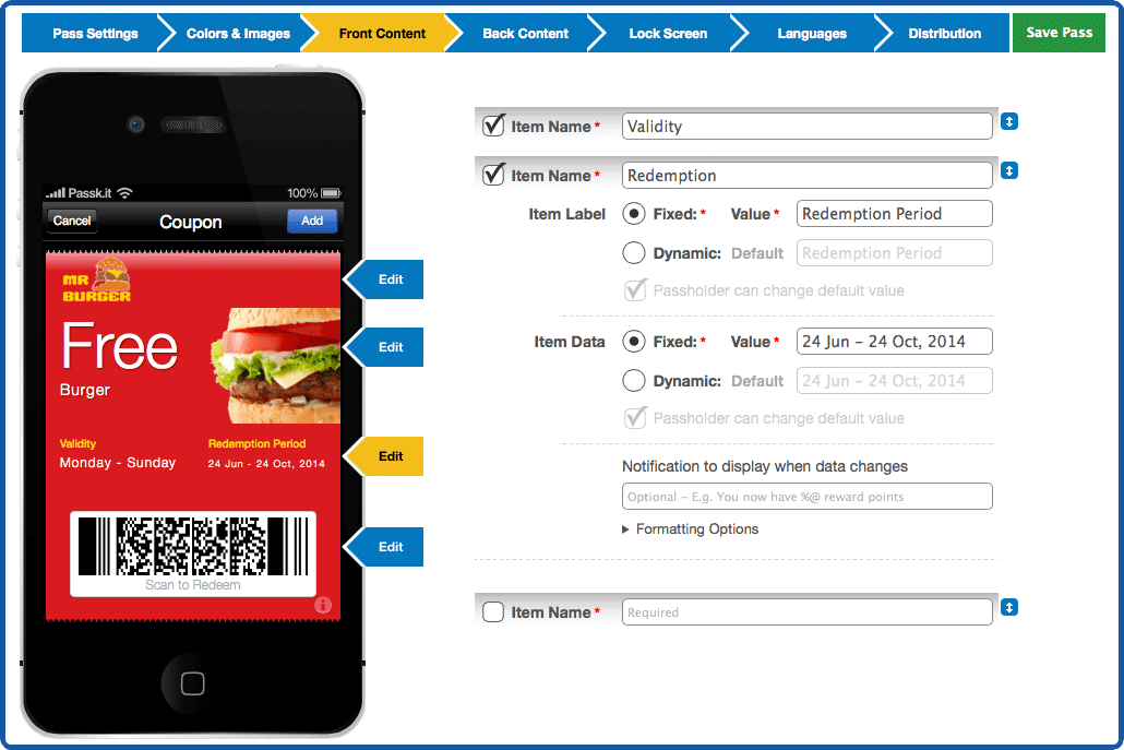 Pass Design Mobile Wallet